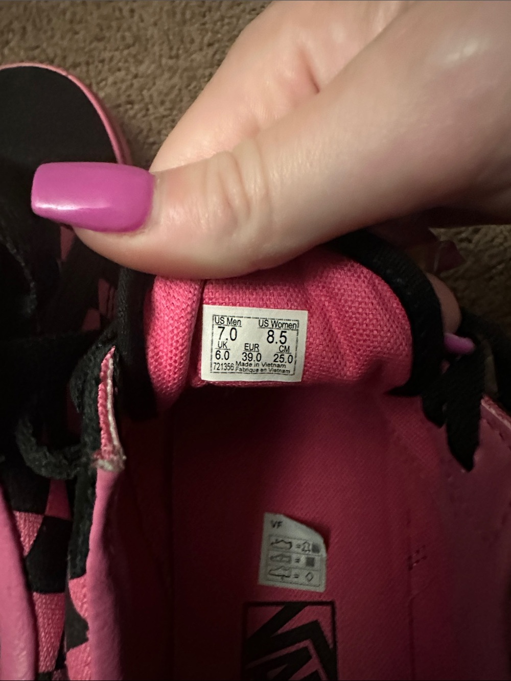 Vans Pink & Black Checkerboard - Picture 8 of 8